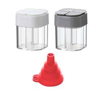 2 Pièces 4 En 1 Bouteille D'Épices Et Entonnoir De Pliage D'Une Pièce, Bouteille D'Épices De Camping, Bouteille D'Épices À L'Extérieur, Entonnoir Portable, Rétractable, Fournitures De Cuisine.