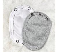 2 pièces/4 pièces Panneaux de rallonge à double épaisseur (plus épais) en tissu pour barboteuses, combinaisons et bodies de bébé fixés avec des fermetures métalliques. Décorations de douche de bébé, c
