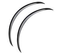 2 Pièces/4 Pièces Universel Noir Voiture Camion Roue Garde-boue Fusées Sourcils Arches Couverture 29 Pouces IENQBVL(Black 2pcs)