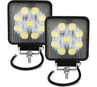 2 Pièces 4 Pouces 27w Phare De Travail Barres D'éclairage Led, Feux De Travail À Large Faisceau Pour Camions Tout-Terrain Suv Et 4x4 Feux Antibrouillard,Cc 12v 24v