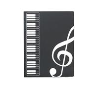 2 pièces 40 pages format A4 support de partitions dossier stockage idéal for pratiquer le piano, violon et jouer des instruments Pour Partitions Musique(Black)