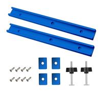 2 Pièces 400 mm Rail de Guidage en T Aluminium avec Écrou Coulissant M6 et M8, Woodworking Alliage D'aluminium Rail Bar Slider Woodworking T-Slot Mitre Track Fente De Montage De Gabarit avec Vis