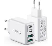 [2 Pieces] 40w Usb C Charger, 4 Port Charger Pad, Dual Port Pd+Qc Type C Multi-Port Wall Connector, Compatible With Iphone 15/14/13/12/11/Pro Max/Xs/Xr/8/Samsung/Tablets