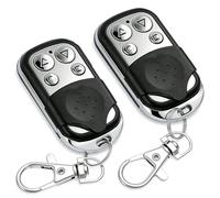 2 Pièces 433.92 Mhz Télécommande Portail, Garage Universelle, Clonage Code Fixe/Programmable, Télécommande Voiture avec Couvercle Coulissant Anti-Erreur, Compatible Portes Électriques Alarmes