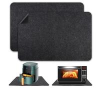 2 Pièces 44 X 30 cm Tapis Résistant à la Chaleur, Tapis pour Air Fryer, Banc de Travail de Cuisine Antideslissant Tapis Thermique, Adapté pour Machines à Café, Micro-Ondes, Grille-Pain, Friteuses
