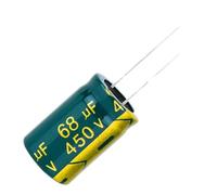 2 pièces 450v68uf 450v 16x25mm 450v 68uf 16 * 25 condensateur électrolytique 450V68UF