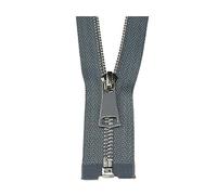 2 pièces 5# fermeture éclair en métal 40-120cm verrouillage automatique fermeture éclair à extrémité ouverte pour vêtements veste manteau fermetures à glissière, 90cm