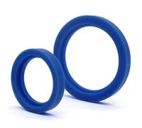 2 pièces/5 pièces/10 pièces Ajustement 19/25/32/38/45/51/63/76/89/102/108mm O/D sanitaire SMS Prise Union Bleu Silicone Plat Joint Anneau rondelle (Color : 10Pcs, Size : 51mm)