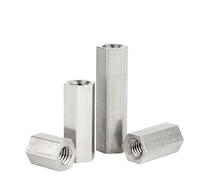 2 pièces/5 pièces/10 pièces M2 M2.5 M3 M4 M5 M6 M8 M10 M12 304 en acier inoxydable, écrou hexagonal de couplage(12mm,M8 (2pcs))