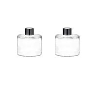 2 Pièces 50 ml Bouteilles de diffuseur en verre rond transparent vides Diffuseur Bocaux Récipients Accessoires de parfum pour ensembles de diffuseurs à bâtonnets de rechange