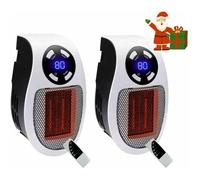 2 pièces 500 Watts Chauffage Soufflant Ceramique Mini Chauffage Soufflant Chauffage Dappoint éConomique Portable Chauffage