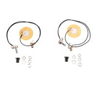 2 PièCes 50MM Pickup Piezo Amplificateur PréCâblé à Transducteur avec 6,35 MmSortie Jack pour Guitare Acoustique Ukulele BoîTe à Cigares Guitare