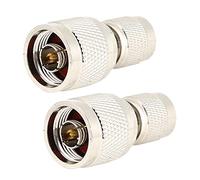2 Pièces 50ohm N Mâle à TNC Connecteur Mâle Adaptateur Droit pour Antennes Radios de Diffusion Connecteur Mâle pour Antennes TNC Connecteur Mâle