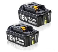2 pièces 5500mAh/5.5Ah li-ION Batteries pour Makita 18V Batterie BL1850B Batterie BL1850B BL1850 BL1860B BL1860 BL1840B BL1840 avec indicateur LED