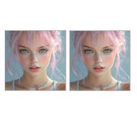 2 Pièces 5D Diamond Painting Kit, Style De RêVe, DIY Diamant Art Kits Complet, 5D Mosaïque Broderie Peinture Set, Décoration Murale à la Maison, Cadeau Pour Les Femmes, 35x35cm Z4YX-538