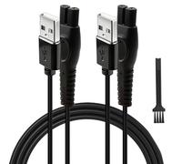2 Pièces 5V USB Cable Chargeur pour Philips One Blade QP2824/QP2734/QP2724/MG5920/MG79220/MG7940/S3145/BT3233/X3001/MG5940/QP28334/X3053/X5004/S7887/S5887/S3241/2824/4530 /4631/2720