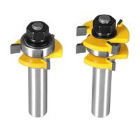 2 pièces 6/8/12/6.35/12.7 MM tige 35 MM T & G ASSEMBLAGE Cutter Routeur Bit Fraise À Bois for Moulin À Face En Bois(8x35x6.35)