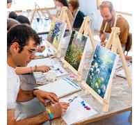 2 pièces/6 pièces/10 pièces Chevalet en bois, 6 pouces (environ 15 cm) / 9,4 pouces (environ 24 cm) Chevalet de table trépied, Chevalet pour artiste adulte étudiant, support portable pour canevas, pho