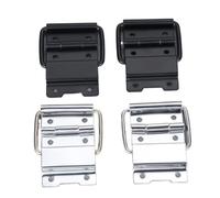 2 pièces 60 * 35mm Flight Case portes boîtes à outils casiers Support charnière valise raccord armoire charnières boîte à Air accessoires 6 trous décor(Black 2pcs)