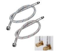 2 Pièces 60 CM Tuyaux de Raccordement Flexibles Robinets G1/2 x M10 Tressé Acier Inoxydable Robinet Flexible Cuisine pour Cuisine Salle de Bain