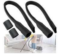 2 Pièces 62cm Suceur Plat Flexible,Suceur Aspirateur Plat Flexible,Suceur Plat pour Aspirateur avec Raccord 32 / 35mm pour le Nettoyage de la Voiture, Fente de Fenêtre (Noir)