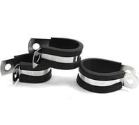 2 pièces 6MM-55MM 304 clips en P doublés de caoutchouc en acier inoxydable-colliers de serrage durables for le montage de câbles(42mm)