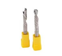 2 pièces 6x25MM vers le haut "couper vers le bas une seule cannelure en spirale carbure CNC outils de fraisage, fraisage outils de coupe mèche de routeur