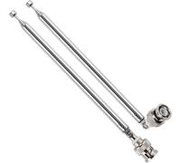 2 Pièces 75cm 7 Sections Antenne Télescopique,Antenne Télescopique Portable FM,Antennes Radio FM Télescopiques Portables,avec Connecteur BNC,pour TV Dab AM/FM Réception Stéréo(Q620)