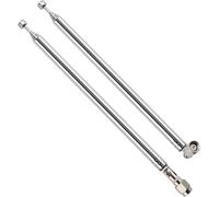 2 Pièces 75cm 7 Sections Antenne Télescopique,Antenne Télescopique Portable FM,Antennes Radio FM Télescopiques Portables,avec Connecteur Mâle SMA,pour TV Dab AM/FM Réception Stéréo
