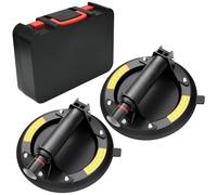 2 Pièces 8" Ventouse Vitrier, Ventouse Carrelage avec Boîte à Outils Portable Ventouse Pare Brise Pour soulever de Vitre,Marbre,Carrelage,Meubles Charge 200 KG