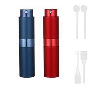 2 Pieces 8ml Vaporisateur Vide de Sac Rechargeable, Atomiseur Parfum, Recharge Spray Flacon de Parfum, Vide Pulverisateur Voyage, Bouteille de Parfum, Vide Portable Bouteille de Parfum (rouge/bleu)