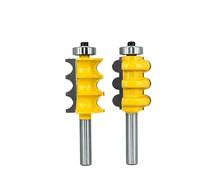 2 pièces 8mm tige Triple perle colonne moulage routeur jeu de mèches ligne Tenon travail du bois fraise outils for bois LT068