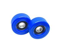 2 pièces 8x35x15mm rouleaux enduits de PU avec roulements 608RS PU60835-15 roulement en caoutchouc souple diamètre extérieur 35mm poulies de roue silencieuses en polyuréthane(Blue)