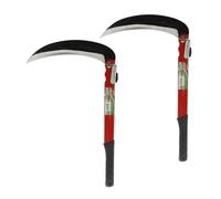 2 pièces - A2ZWORLD Faucille pliable 39 cm, jardinage multi-usages, faucille à gazon pour désherbage, faucille de sécurité portable pour la randonnée d'urgence, outils faux, lame 21 cm