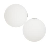 2 Pièces Abat-jour Boule en Verre G9 Blanc Opale | Surface Givrée Polie, Diffuse L’éblouissement, Style Moderne pour Chambre, Café, Rénovation Intérieure et Décoration Élégante