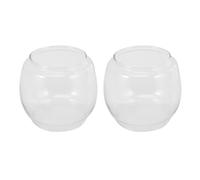 2 Pièces Abat-jour de Lampe à Huile en Verre Transparent