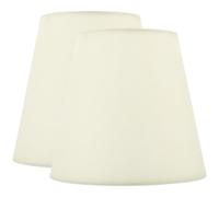 2 Pièces Abat-jour E14 en Tissu Beige pour Lampes de Sol et Chevet | Remplacement Facile, Installation Simple, Ne Se Décolore Pas, Port de Montage 2cm, Support Robuste