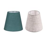 2 Pièces Abat-jour en Tissu Moderne Simple Support Métallique | Résistant à Poussière et Décoloration, pour Plafonniers et Ampoules Candélabre, Chambre