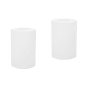 2 Pièces Abat-jour en Verre Cylindrique Blanc | Rechange pour Plafonnier, Usage Maison et Chandelier, Forme Cylindre, Finition Rétro et Ferme
