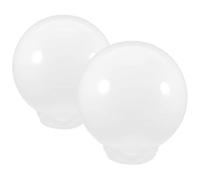 2 Pièces Abat-jour Globe en Acrylique, Ouverture Filetée 9,5 CM | Protection la Poussière, Montage Facile, pour Lampadaires Extérieurs et Jardins, Forme Sphérique Élégante
