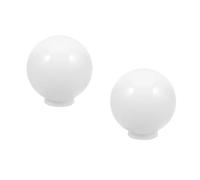 2 Pièces Abat-jour Sphérique en Acrylique Blanc, Trou 12,5 CM | Protection Légère et Décorative, Usage Patio, Remplace un Globe Lumineux, pour Extérieur