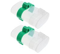 2 Pièces Abreuvoir Automatique, Double Usage, en Plastique PP Vert | Remplissage Facile, Nettoyage Simple, pour Volière Extérieure, Distributeur D’eau, Usage Perroquet