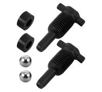 2 Pièces Accessoire de Cric Hydraulique, Valve de Retour D’huile | Bille Acier, Joint D’huile et Vis de Purge, pour Atelier Mécanique et Équipement de Levage Noir