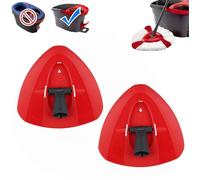 2 pièces - Accessoire de rechange pour balai rotatif rouge - Pour balai rotatif O-Cedar - Plastique - 15,5 x 16 x 5 cm - Rouge