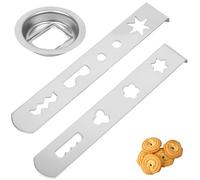 2 pièces Accessoire Pâtisserie pour Hachoir, Accessoire à pâtisserie pour kitchenaid, 8 Formes Moule à Pâtisseries, Embout en acier inoxydable pour hachoir à viande, pour machine à cuisine