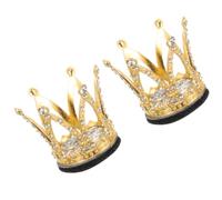 2 Pièces Accessoire pour Casque Couronne en Métal Or | Décoration Multiusage, Pose Facile et Entretien Simple, pour Casque de Vélo, Outdoor, Adultes et Garçon et Filles