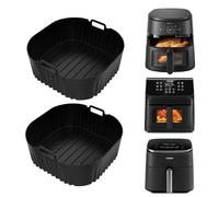 2 Pièces Accessoires Air Fryer pour Philips Série 2000 6.2L, 23 cm Moule Silicone Air Fryer pour Cosori TurboBlaze 5,5 L/6,0 L/6,2 L, Réutilisables En Silicone Pour Friteuse À Air Russel Hobbs 8 L
