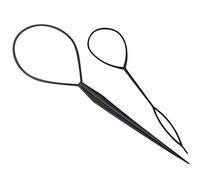 2 pièces Accessoires de Coiffure, PKOUVOO DIY Tresse Kit de Coiffure, Accessoires de Coiffure pour Femmes et Filles Convient pour Les Débutants (noir)