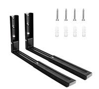 2 Pièces Acier Inoxydable Support Mural Micro Ondes,Supports Micro Ondes Noir,Support Micro Ondes Pliable,Avec Des Vis Assorties,Il Peut Être Utilisé Dans Les Fours À Micro Ondes Et Les Fours