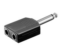 2 Pièces Adaptateur 6,35mm Mono Fiche > 2x6, 35mm Mono Embrayage Restes